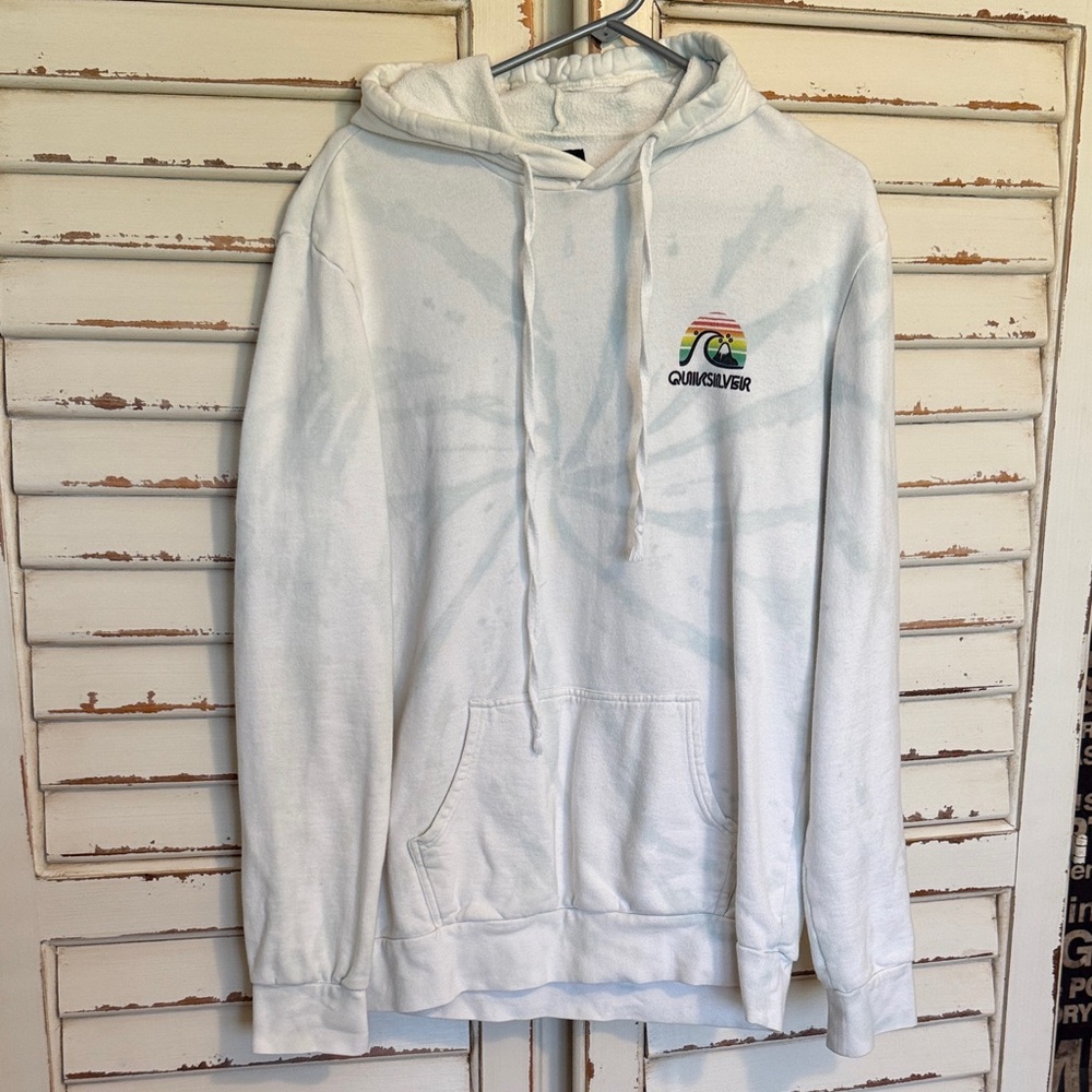Quiksilver Tie-Dye White Hoodie for Men